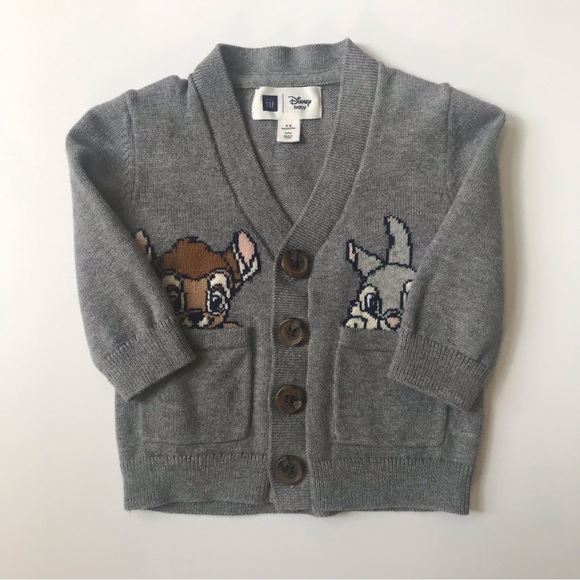 Baby Gap (Disney Baby) gray cardigan, size 3-6 months. - Picture 3 of 5